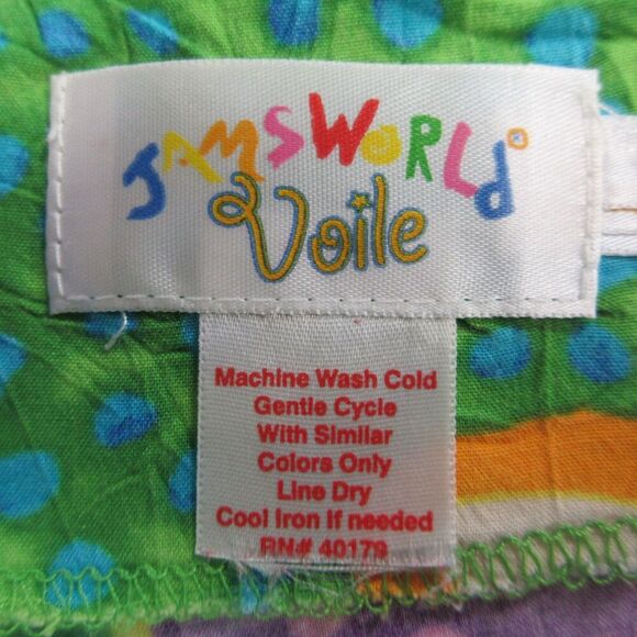 JAMS WORLD Floral Print VINTAGE Dress Sz M Artsy Tropical 90s Made in Hawaii USA - Picture 5 of 15